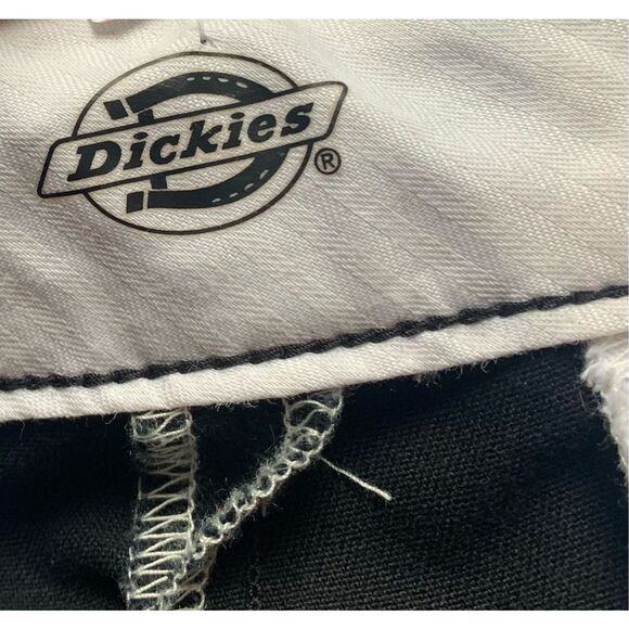 DICKIES Twill Urban Outfitters black Crop Cargo Wide Leg PANTS sz 8 M - Picture 9 of 9